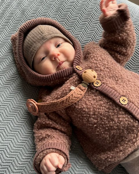 Smallstuff - Cardigan hoodie | wollen babyvestje