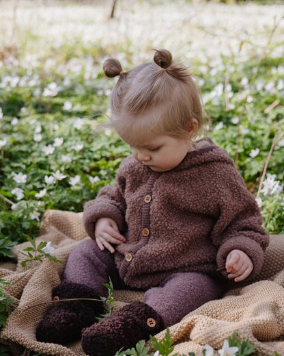 Smallstuff - Cardigan hoodie | wollen babyvestje