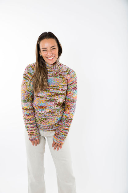 Fuza Wool - Butterfly Sweater | Damenpullover aus Merinowolle mit Rollkragen