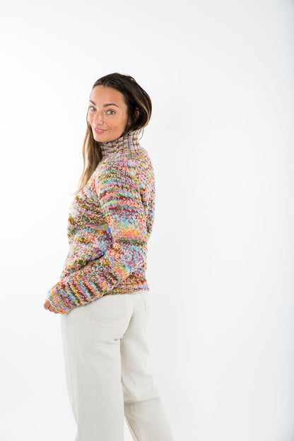 Fuza Wool - Butterfly Sweater | Damenpullover aus Merinowolle mit Rollkragen