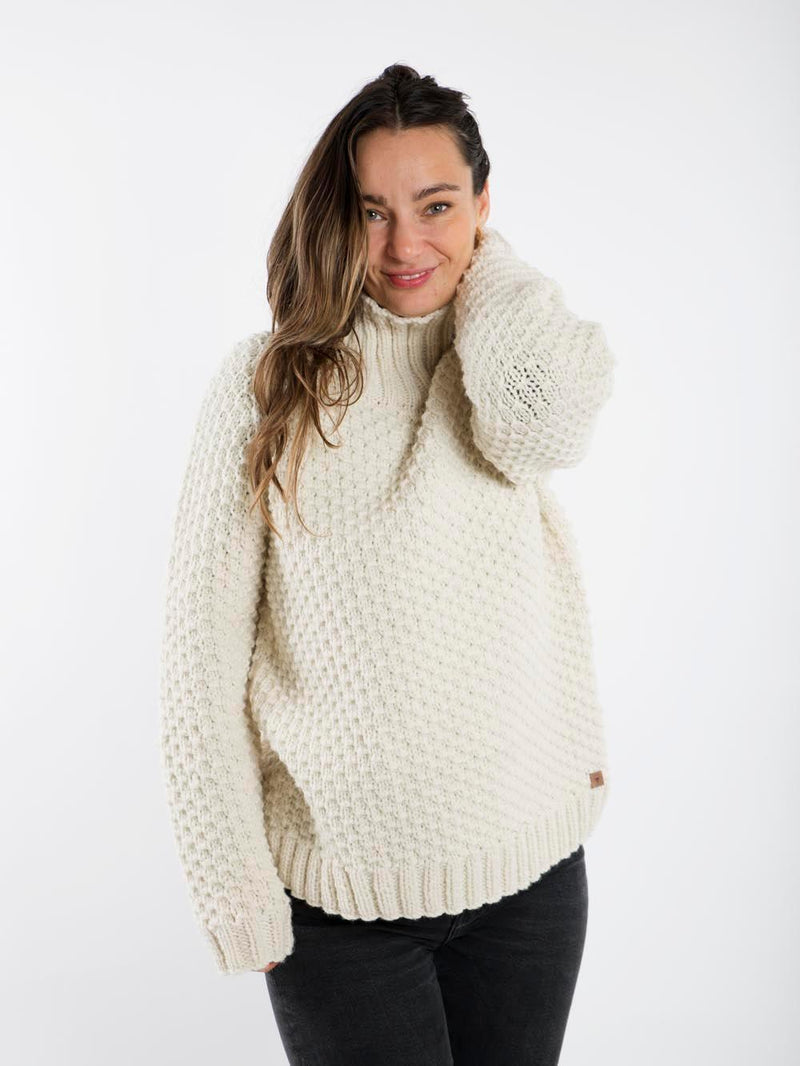 Fuza Wool - Butterfly Sweater | Damenpullover aus Merinowolle mit Rollkragen