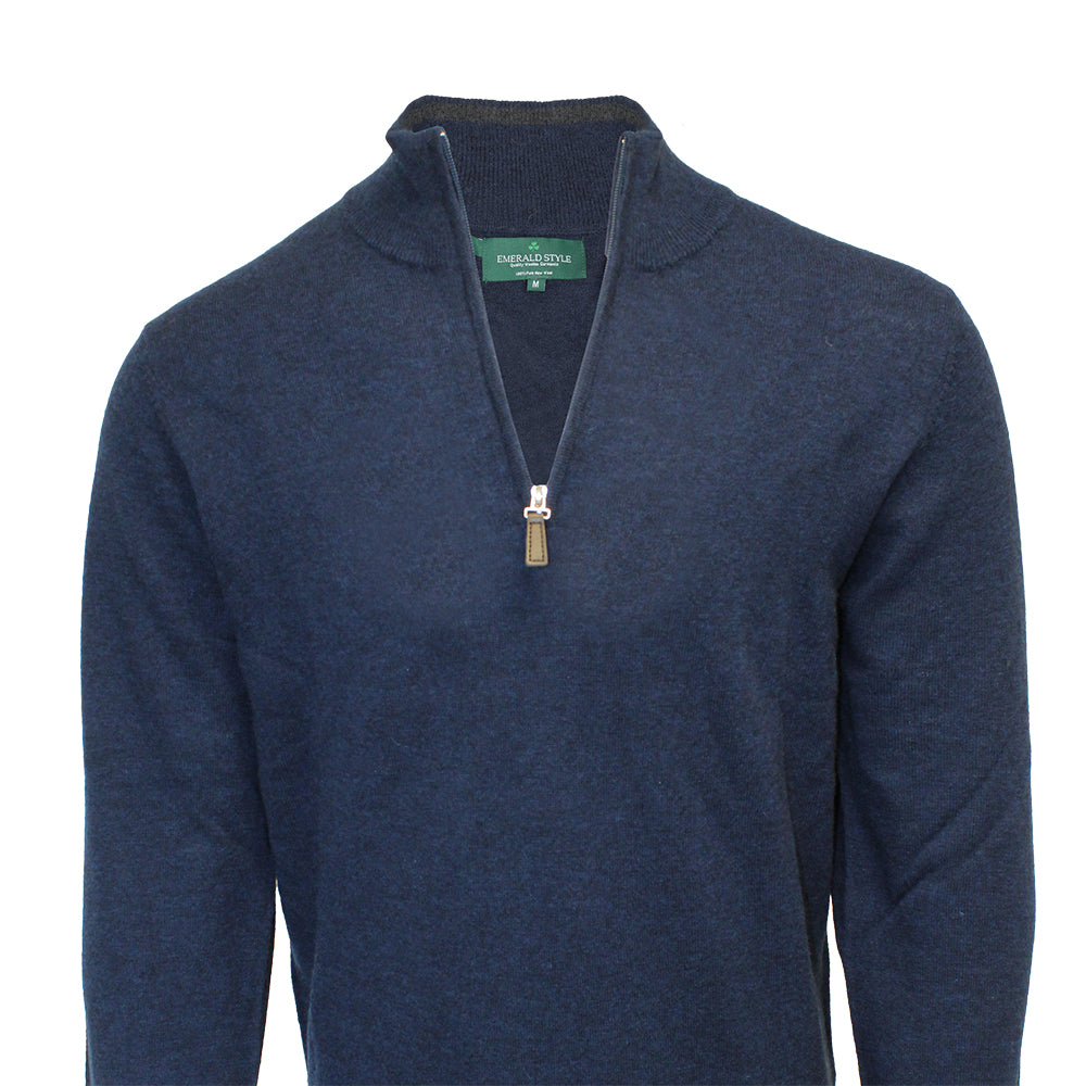 Emerald Style - Halfzip | lamswollen herentrui