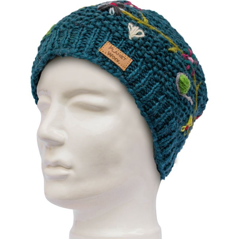 Planet Wool - Short flower hat | Wollmütze