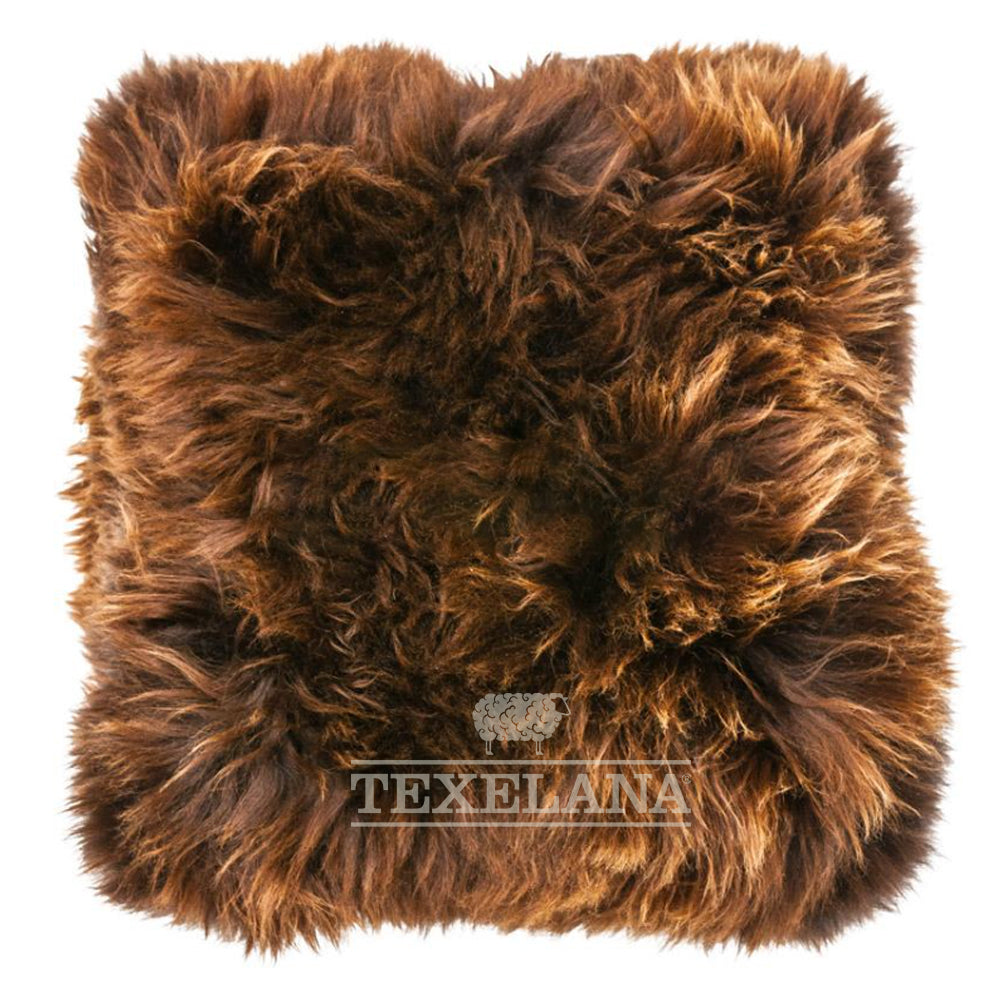 Texelana - decorative sheepskin cushion | long-haired, single sided