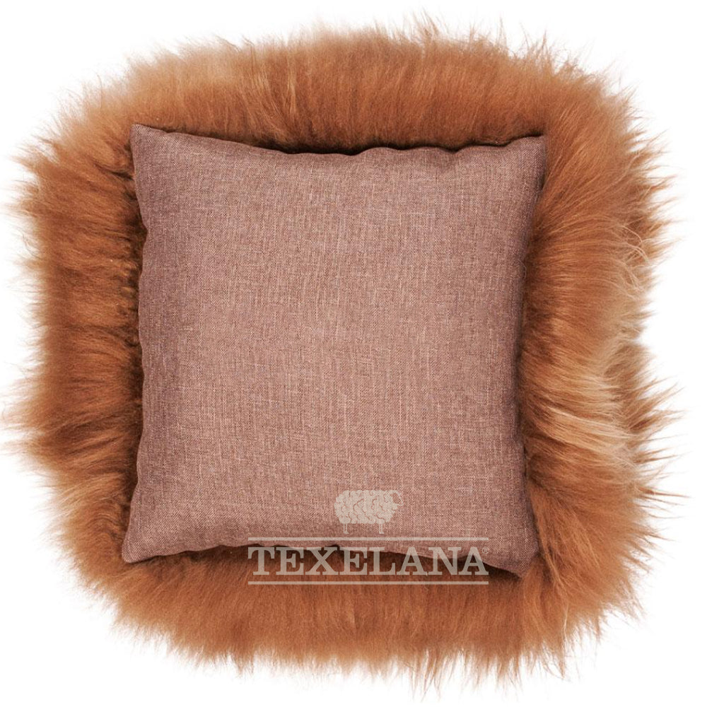 Texelana - decorative sheepskin cushion | long-haired, single sided