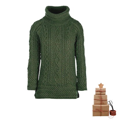 Aran Woollen Mills - A191 | wool ladies sweater with turtleneck