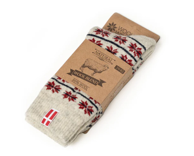 Woolwear - HOS 806 Denmark Flag | wollen sokken