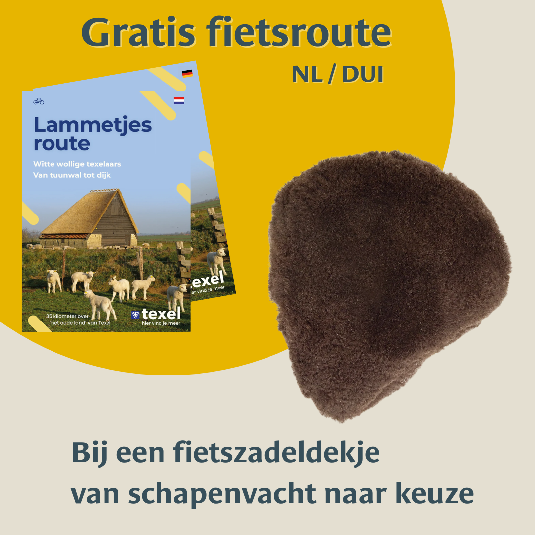 VVV Texel - Lammetjes route - gratis bij aankoop van een fietszadeldekje!