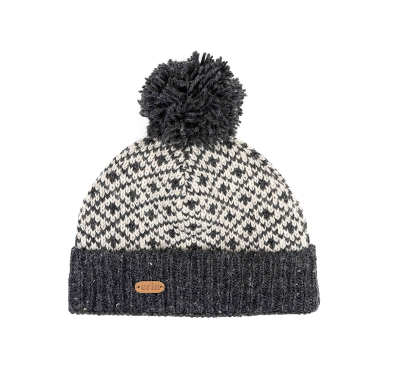 Erin Knitwear - Turn up hat bobble | wool hat